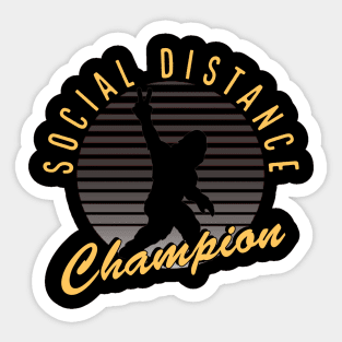 Social distance champion Sticker